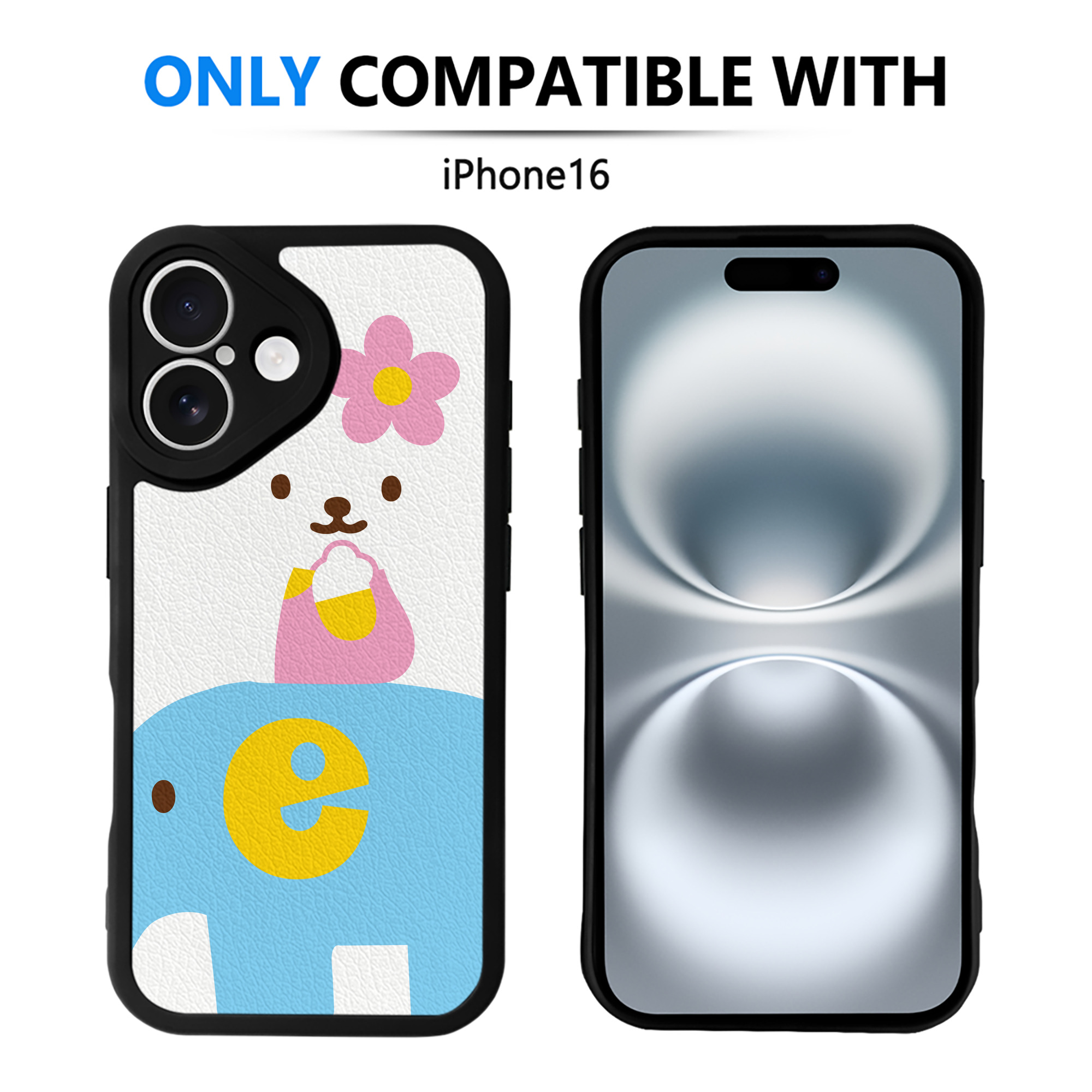 （画像用） Hello Kitty ハローキティ 【iPhone 16シリーズ対応】シリコンスマホケース（レザー調） 材質：シリコン